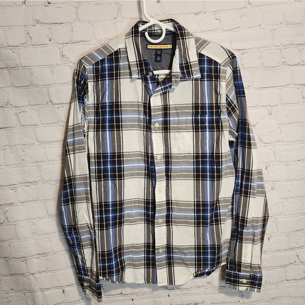 Men's Prince & Fox longsleeve button-down shirt, size small